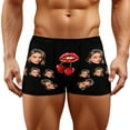 thumbnail image 1 of KHONTS Custom for Men Boxer Short with Face Personalized Underwear for Boyfriend Husband Valentine's Birthday 01-Black XL, 1 of 8