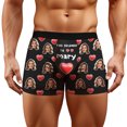 thumbnail image 1 of KHONTS Custom for Men Boxer Short with Face Personalized Underwear for Boyfriend Husband Valentine's Birthday 04-Black XXL, 1 of 9