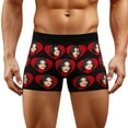 thumbnail image 1 of KHONTS Custom for Men Boxer Short with Face Personalized Underwear for Boyfriend Husband Valentine's Birthday 05-Black XL, 1 of 8