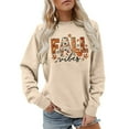 thumbnail image 1 of KHONTS Fall Sweatshirts for Women Autumn Graphic Printed Pullover Tops Long Sleeve Casual Fashion T Shirts Beige XL, 1 of 4