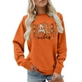 thumbnail image 1 of KHONTS Fall Sweatshirts for Women Autumn Graphic Printed Pullover Tops Long Sleeve Casual Fashion T Shirts Orange XL, 1 of 4