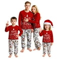 thumbnail image 1 of KHONTS Family Christmas Pajamas Matching Sets Long Sleeve Top and Pants Festive Xmas Outfits Soft Sleepwear with Pets Women S, 1 of 4