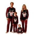 thumbnail image 1 of KHONTS Family Matching Christmas Pajamas Set Holiday Graphic Sleepwear Xmas Pjs Set Casual Fashion Cute Homewear 1-Black Kids, 1 of 4