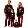 thumbnail image 1 of KHONTS Family Matching Christmas Pajamas Set Holiday Graphic Sleepwear Xmas Pjs Set Casual Fashion Cute Homewear 3-Black Women, 1 of 4