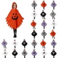 thumbnail image 1 of KHONTS Ghost Face Poncho for Toddler Kids Hooded Cloak Halloween Performance Clothes Spooky Capes 08-Purple XS, 1 of 6