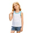 thumbnail image 1 of KHONTS Girls Boys Tank Tops Racerback Cami Undershirts Kids Sleeveless Athletic Pajama Tee Tops,Size 2-15 Years Light Blue 110, 1 of 4