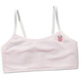 thumbnail image 1 of KHONTS Girls' Cotton Training Bras Cute Daily Tank Tops Stretchy Sports Bra,Size 9T-14T Light Pink M, 1 of 7
