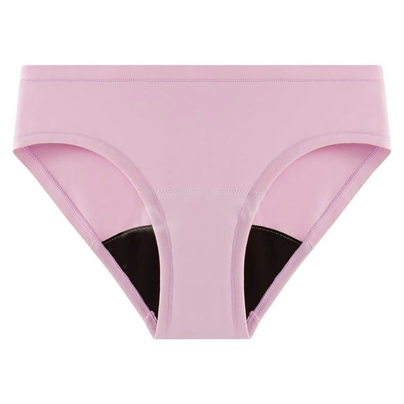 KHONTS Girls Period Underwear Period Panties for Teens Menstrual Leakproof Protective Cotton Briefs Pink M