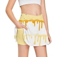 thumbnail image 1 of KHONTS Girls Skorts Tennis Skirt Athletic Skort Golf Skirt Shorts with Pockets Dancing Running Wear,Size 5-16 Years Yellow2 180, 1 of 5