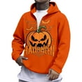 thumbnail image 1 of KHONTS Halloween Quarter Zip Plus Size Hoodies for Men Funny Graphic Trick or Treat Pumpkin Hoodie Sweatshirt Long Sleeve Pullovers Orange XXXL, 1 of 4