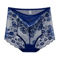 thumbnail image 1 of KHONTS High Waist Lace Panties for Women Seamless Lightweight Breathable Tummy Control Lift Butt Plus Size Blue XXXL, 1 of 3