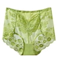 thumbnail image 1 of KHONTS High Waist Lace Panties for Women Seamless Lightweight Breathable Tummy Control Lift Plus Size Underwear Green L, 1 of 3