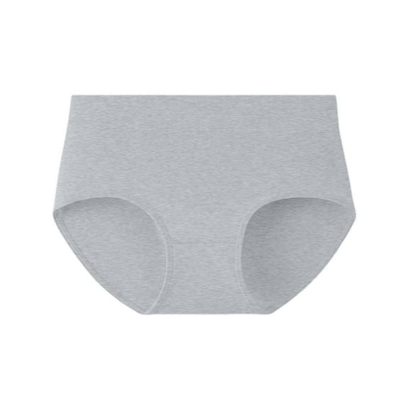 KHONTS High Waisted Underwear for Women Seamless Breathable Full Coverage Cheeky Panties Soft Stretch Underpants Grey XL