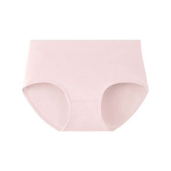 KHONTS High Waisted Underwear for Women Seamless Breathable Full Coverage Cheeky Panties Soft Stretch Underpants Pink XXL