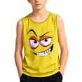 thumbnail image 1 of KHONTS Kid's Tank Tops for Boys Funny Face Expression Tanks Shirts Novelty Summer Beach Sleeveless Undershirts,Size 3-14 Years Yellow 160, 1 of 4