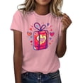 thumbnail image 1 of KHONTS Love Blooms Romantic Valentine's Day Collection T-Shirt for Women Pink XL, 1 of 4
