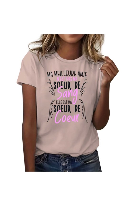 Ma Amie Elle Is My Sister De Coeur Comfort Colors Adult Heavyweight T-Shirt Khaki XL