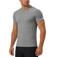 thumbnail image 1 of KHONTS Men's Athletic Workout Tees Lightweight Crewneck T-Shirts Running Gym Casual Work Shirts Grey M, 1 of 4