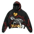 thumbnail image 1 of KHONTS Men's Baggy Graphic Printed Hoodies Lined Trendy Hop Hoodies Streetwear Sports Outdoor Pop Hooded Sweatshirts with Pocket Z-Black XL, 1 of 2