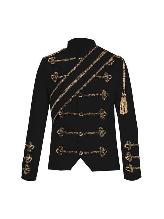 Men's Blazer Jacket Nightclub Bar Dress Themed Parties Gothic Jackets Black XL