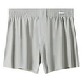 thumbnail image 1 of KHONTS,Men's Breathable Ice Silk Pajama Bottom Sleep Boxer Shorts with Button Fly Grey XL, 1 of 2