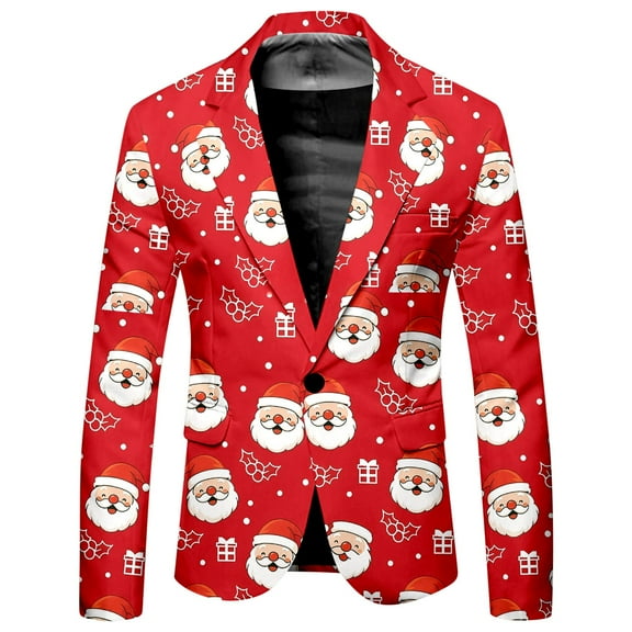 KHONTS Men's Casual Blazer One Button Lightweight Sports Coat with Pockets Slim Fit Lapel Jacket Business Suit 01-Red S