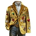 thumbnail image 1 of KHONTS Men's Casual Blazer One Button Lightweight Sports Coat with Pockets Slim Fit Lapel Jacket Business Suit 13-Yellow XL, 1 of 3