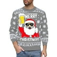 thumbnail image 1 of KHONTS Men's Christmas Sweater Funny Snowflake Santa Hilarious Xmas Claus Soft Pullover Long Sleeve Knitted Sweaters Light Gray M, 1 of 4
