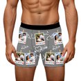 thumbnail image 1 of KHONTS Men's DIY Personalized Boxers Husband Boyfriend Funny Boxers for Men Valentine's Day Birthday for Him Grey L, 1 of 8