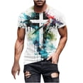 thumbnail image 1 of KHONTS Men's Fashion 3D Printed T-Shirt Short Sleeve Funny Graphic Tees Tops Christians T-Shirts 07-White XL, 1 of 4