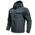 thumbnail image 1 of KHONTS,Men's Lined Warm Full Zip Hooded Rain Jackets Oversized Casual Rainproof Windproof Heavyweight Jackets Winter Softshell Raincoats with Pockets Grey XXL, 1 of 2