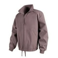 thumbnail image 1 of KHONTS,Men's Full Zip Loose Fit Rain Jackets Oversized Lightweight Long Sleeve Windbreaker Fall Outdoor Hiking Jacket with Pockets Light Purple XXXL, 1 of 3