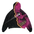 thumbnail image 1 of KHONTS Men's Graphic Printed Hooded Sweatshirts Loose Fit Hop Hoodies Streetwear Sports Outdoor Pop Pullovers Hot Pink3 XL, 1 of 2