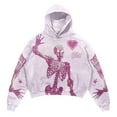 thumbnail image 1 of KHONTS Men's Graphic Printed Hooded Sweatshirts Loose Fit Hip Hop Hoodies Streetwear Sports Outdoor Pop Pullovers White S, 1 of 2