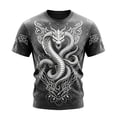 thumbnail image 1 of KHONTS Men's Graphic T Shirt 3D Dragon Printed Short Sleeve Crewneck T-Shirt Summer Animal Theme Cool Lightweight Tops Dark Gray XXXL, 1 of 4