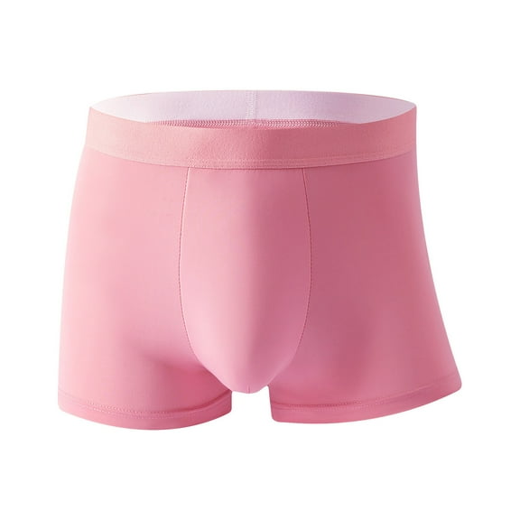 KHONTS,Men's Hammock Pouch Underwear Boxer Briefs Comfortable Jock Strap Enhancement Sports Male Ball Pouch Soft Pink XL