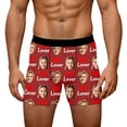 thumbnail image 1 of KHONTS Men's Personalized Boxers Husband Boyfriend Funny Boxers DIY Valentine's Day Birthday for Him Brick Red S, 1 of 8