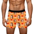 thumbnail image 1 of KHONTS Men's Personalized Boxers Husband Boyfriend Funny Boxers DIY Valentine's Day Birthday for Him Orange M, 1 of 8