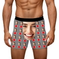 thumbnail image 1 of KHONTS Men's Personalized Boxers Husband Boyfriend Funny Boxers Valentine's Day Birthday for Him Grey M, 1 of 8