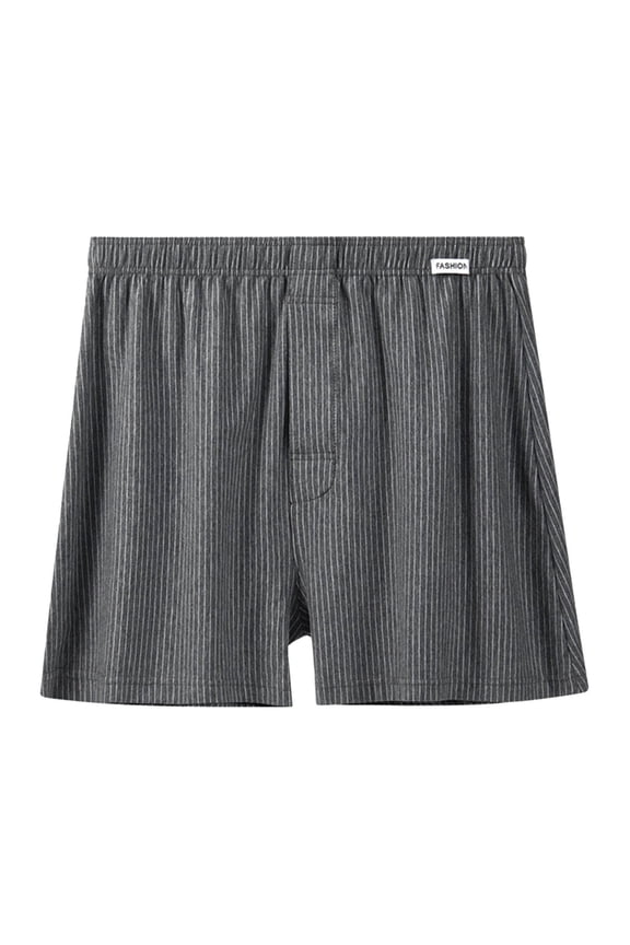 ,Men's Super Soft Premium Organic Cotton Boxer Shorts Loose Fit Button Open Fly Underwears Dark Gray XXXL