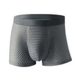 thumbnail image 1 of KHONTS,Men's Underwear Mesh Breathable Boxer Briefs Low Rise Cool Boxers Dark Gray L, 1 of 2