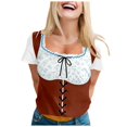 thumbnail image 1 of KHONTS Oktoberfest Womens Tops Short Sleeve Novelty T-Shirt Short Sleeve Funny Printed Shirts 12-Light Blue XXL, 1 of 7