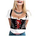 thumbnail image 1 of KHONTS Oktoberfest Womens Tops Short Sleeve Novelty T-Shirt Short Sleeve Funny Printed Shirts 21-Red XXL, 1 of 7