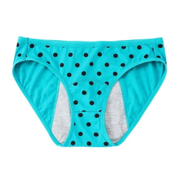 KHONTS Period Panties Breathable Briefs for Women Underwear Menstrual Leakproof Protective Underpants Mint Green L