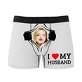 thumbnail image 1 of KHONTS Personalized Men's Funny Face Boxer Your Photo on Custom Underwear for Men I Love My Husband White M, 1 of 5