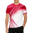 thumbnail image 1 of KHONTS Printed Short Sleeve T Shirts for Men Tennis Crew Neck Tee Summer Fashion Plus Size Tops Red XS, 1 of 4