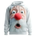 thumbnail image 1 of KHONTS Santa Christmas Hoodies for Men 2025 Funny Christmas Hooded Sweatshirts Crewneck 3D Printed Xmas Holiday Pullover Shirts with Pocket 1-White M, 1 of 3