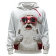 thumbnail image 1 of KHONTS Santa Christmas Hoodies for Men 2025 Funny Christmas Hooded Sweatshirts Crewneck 3D Printed Xmas Holiday Pullover Shirts with Pocket 2-White L, 1 of 3