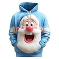 thumbnail image 1 of KHONTS Santa Christmas Hoodies for Men 2025 Funny Christmas Hooded Sweatshirts Crewneck 3D Printed Xmas Holiday Pullover Shirts with Pocket 4-Blue S, 1 of 3