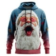 thumbnail image 1 of KHONTS Santa Christmas Hoodies for Men 2025 Funny Christmas Hooded Sweatshirts Crewneck 3D Printed Xmas Holiday Pullover Shirts with Pocket 5-Blue XL, 1 of 3
